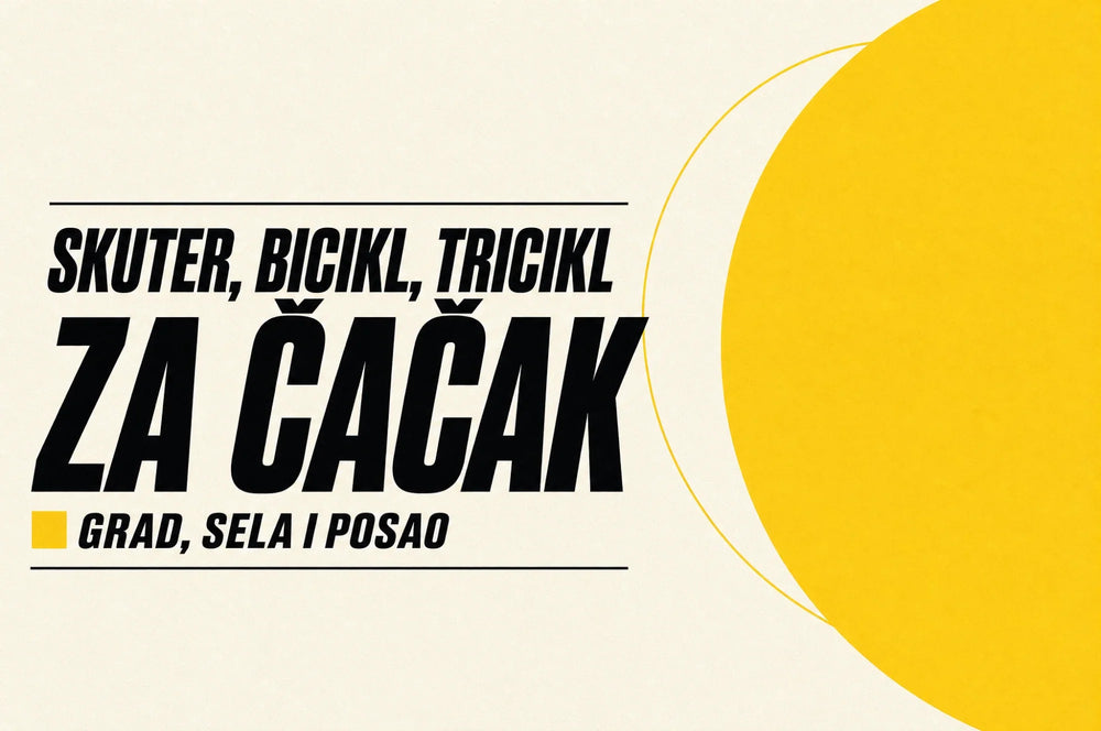 Električni skuter, bicikl i tricikl za Čačak i okolinu: grad, sela i posao