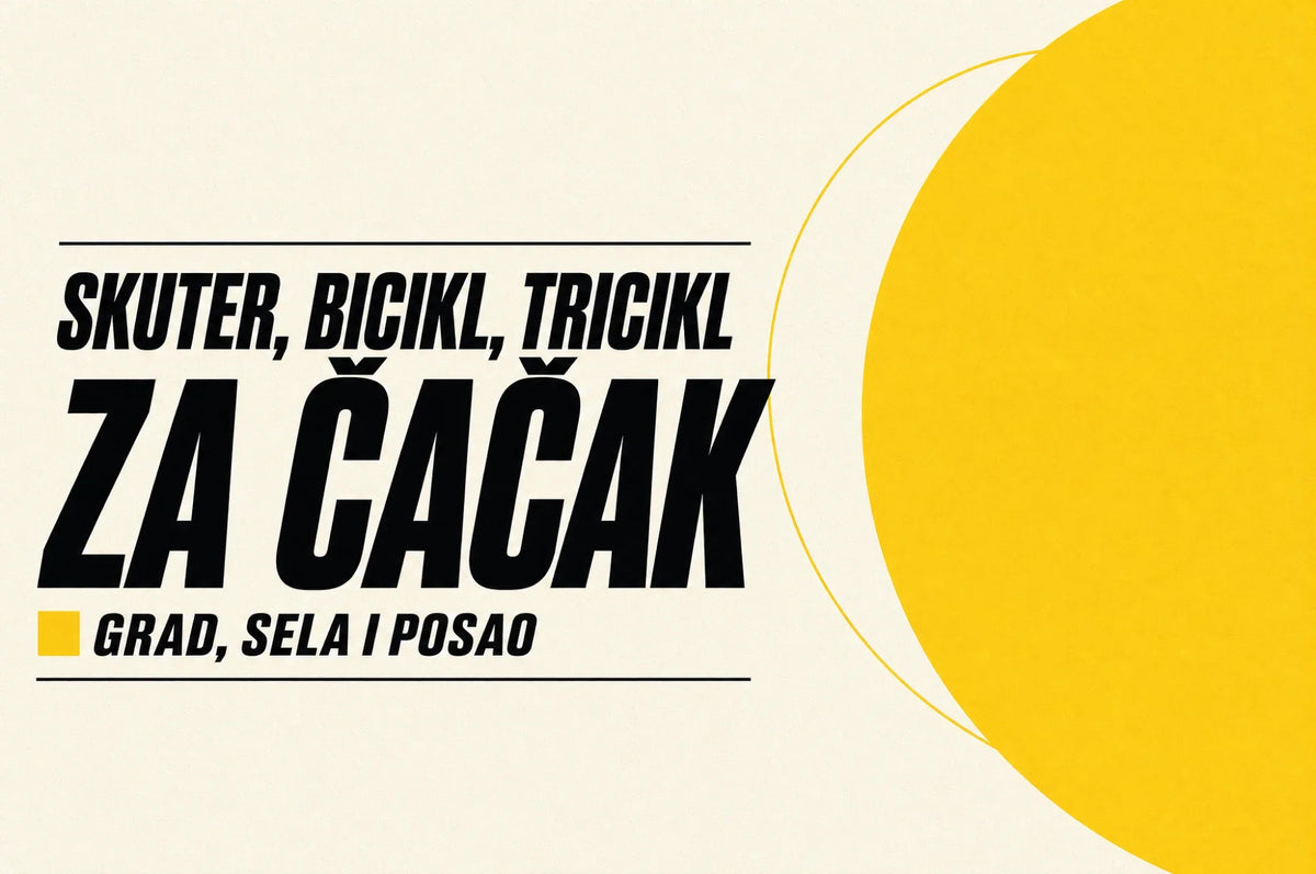 Električni skuter, bicikl i tricikl za Čačak i okolinu: grad, sela i posao