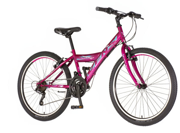 Bicikl junior 24 venssini parma 24" 13" v-brake 18 brzina 132-155cm(xs) ljubičasti uv sjaj perla