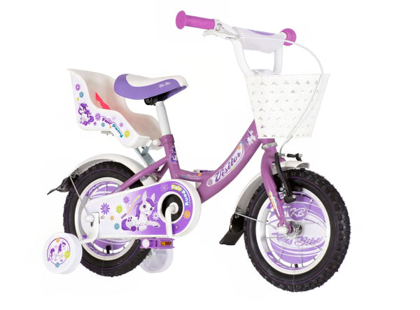 Bicikl kids visitor pony 12" 7" v-brake kontra 95-115cm (12") ljubičasti perla
