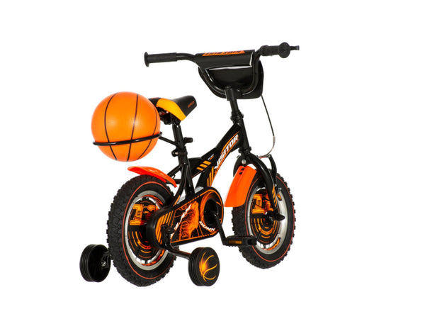 Bicikl kids visitor basket 12" 7" v-brake  kontra 95-115cm (12") crno narandžasti