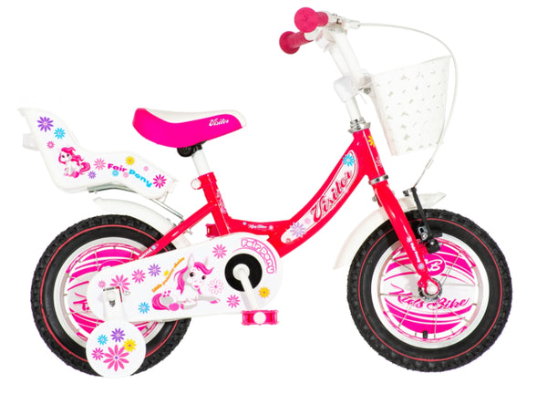 Bicikl kids visitor fairpony 12" 7" v-brake  kontra 95-115cm (12") crveni
