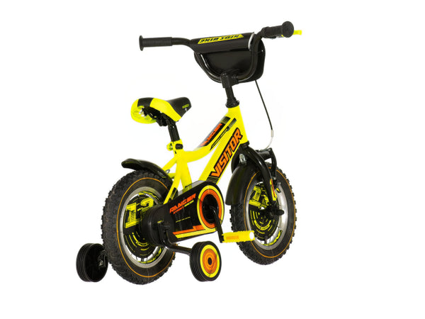 Bicikl kids visitor ranger 12" 8" v-brake  kontra 95-115cm (12") neon žuti uv