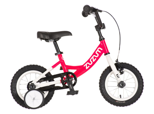 Bicikl kids zuzum neon 12" 7" v-brake  kontra 95-115cm (12") neon pink uv