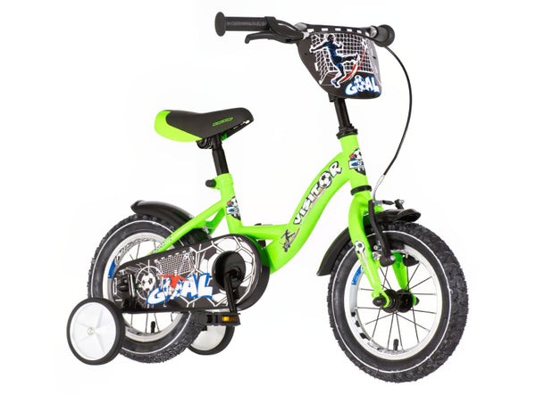 Bicikl kids visitor goal 12" 8" v-brake  kontra 95-115cm (12") zeleni neon