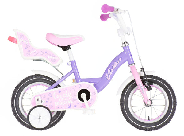Bicikl kids visitor liloo 12" 8" v-brake kontra 95-115cm (12") ljubičasto roze perla
