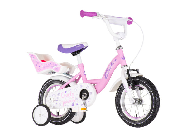 Bicikl kids visitor liloo 12" 8" v-brake  kontra 95-115cm (12") roze