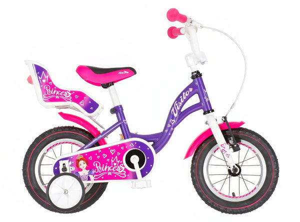 Bicikl kids visitor princess 12" 7" v-brake kontra 95-115cm (12") ljubičasti perla
