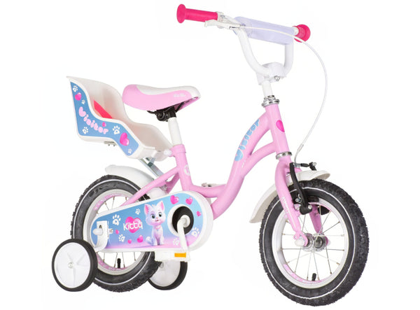 Bicikl kids visitor kitty 12" 7" v-brake  kontra 95-115cm (12") roze