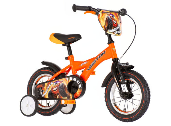 Bicikl kids visitor truck 12" 7" v-brake  kontra 95-115cm (12") neon narandžasti uv