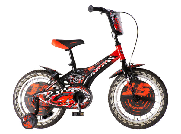 Bicikl kids visitor nitro 16" 10" v-brake  kontra 105-125cm (16") crno crvenii
