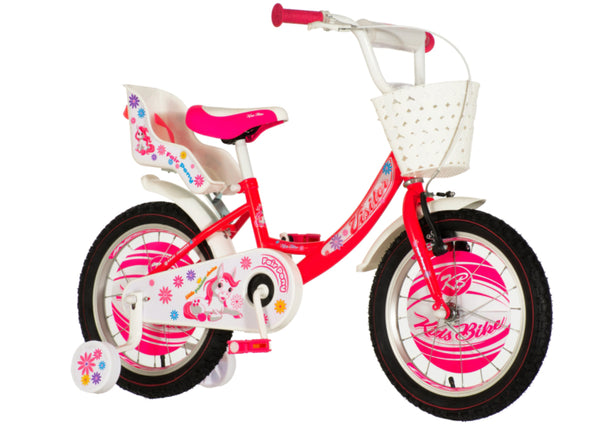 Bicikl kids visitor fairpony 16" 8" v-brake  kontra 105-125cm (16") crveni