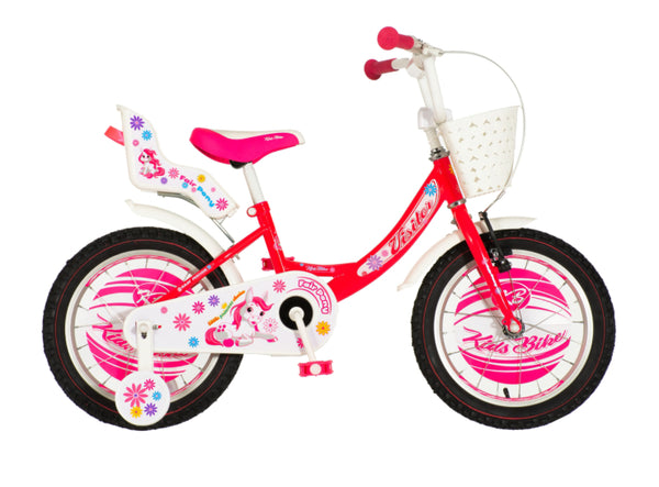 Bicikl kids visitor fairpony 16" 8" v-brake  kontra 105-125cm (16") crveni