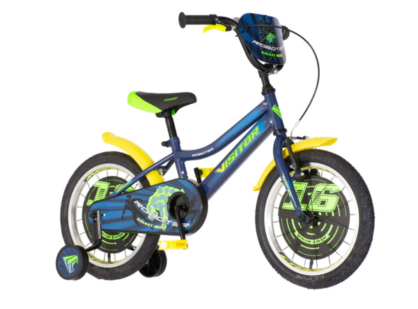 Bicikl kids visitor roboter 16" 9" v-brake  kontra 105-125cm (16") plavi perla