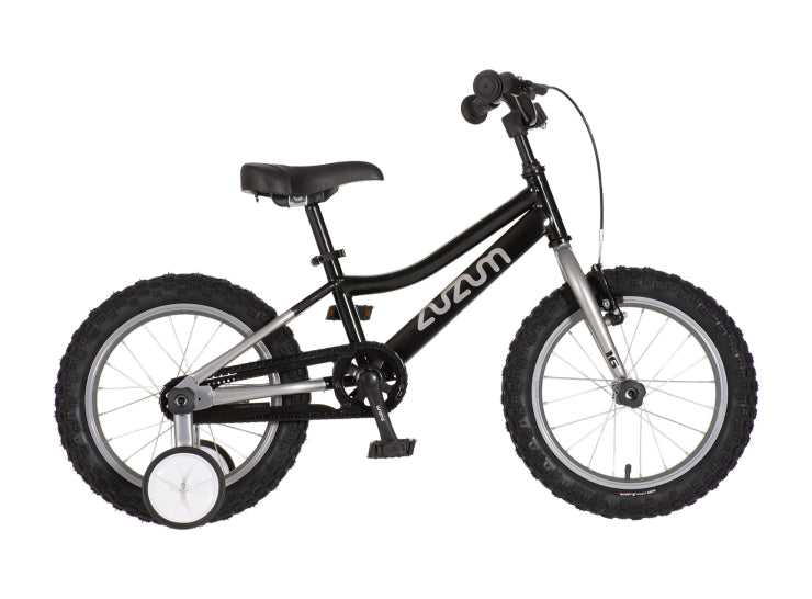 Bicikl kids zuzum 16" 9" v-brake  kontra 105-125cm (16") crni  hrom uv sjaj