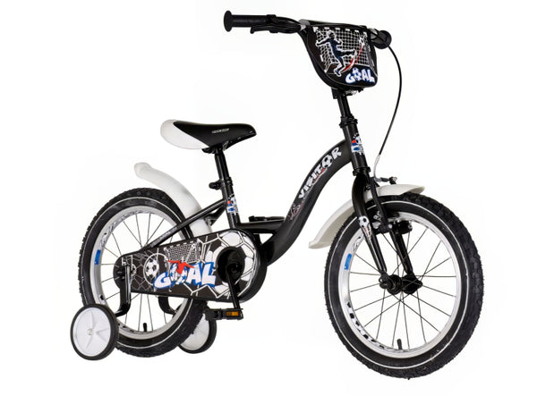Bicikl kids visitor goal 16" 9" v-brake  kontra 105-125cm (16") crni