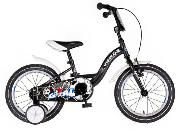 Bicikl kids visitor goal 16" 9" v-brake  kontra 105-125cm (16") crni