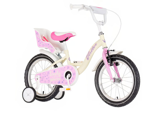 Bicikl kids visitor liloo 16" 9" v-brake  kontra 105-125cm (16") bež roze mat