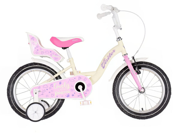 Bicikl kids visitor liloo 16" 9" v-brake  kontra 105-125cm (16") bež roze mat