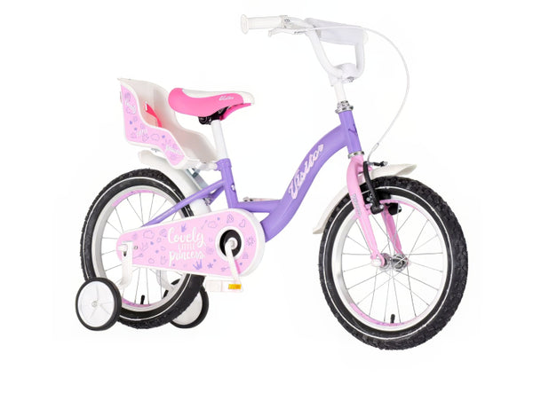 Bicikl kids visitor liloo 16" 9" v-brake kontra 105-125cm (16") ljubičasto roze perla