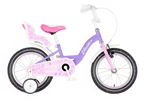 Bicikl kids visitor liloo 16" 9" v-brake kontra 105-125cm (16") ljubičasto roze perla
