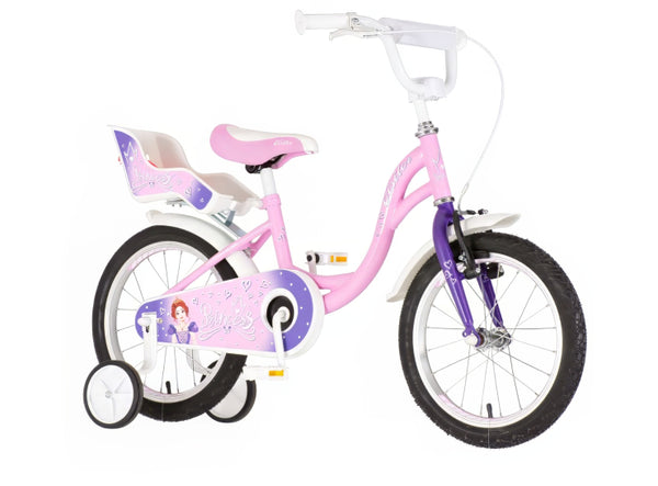 Bicikl kids visitor princess 16" 9" v-brake  kontra 105-125cm (16") roze