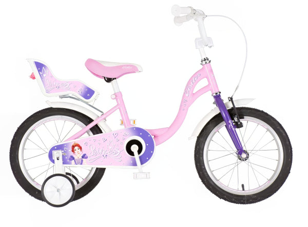 Bicikl kids visitor princess 16" 9" v-brake  kontra 105-125cm (16") roze