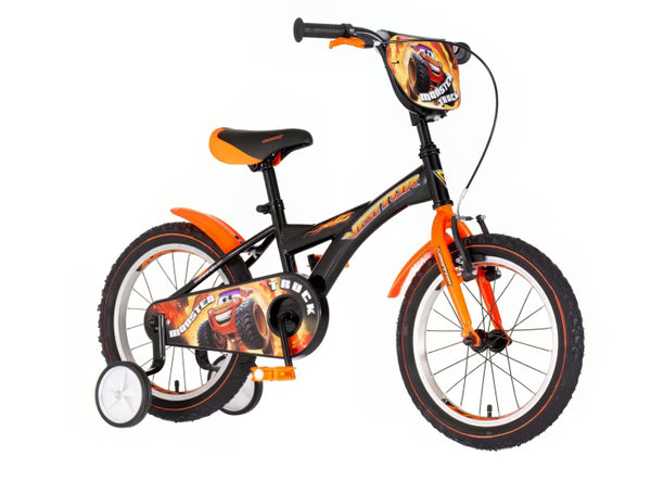 Bicikl kids visitor truck 16" 9" v-brake  kontra 105-125cm (16") crno narandžasti uv sjaj
