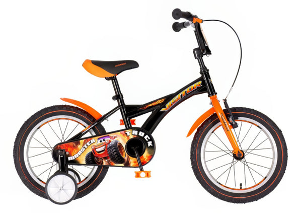 Bicikl kids visitor truck 16" 9" v-brake  kontra 105-125cm (16") crno narandžasti uv sjaj