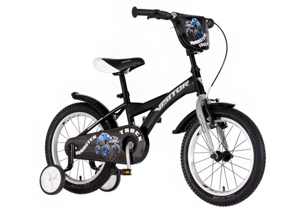 Bicikl kids visitor truck 16" 9" v-brake  kontra 105-125cm (16") crno sivi