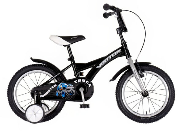 Bicikl kids visitor truck 16" 9" v-brake  kontra 105-125cm (16") crno sivi