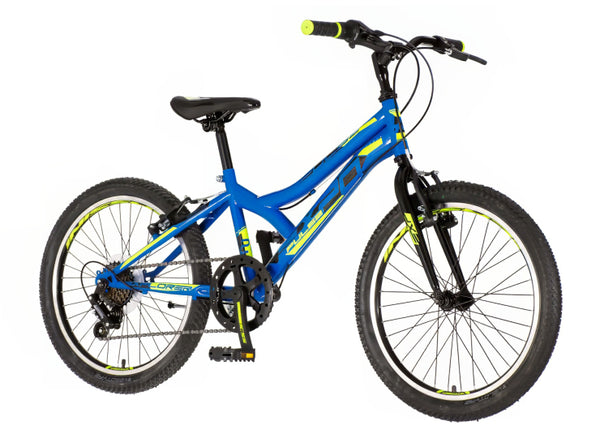 Bicikl junior 20 explorer spy 20" 11" v-brake  6 brzina 120-142cm (xxs) plavi  sjaj uv