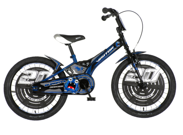Bicikl kids visitor bluester 20" 10" v-brake  kontra 115-135cm (20") crno plavi perla