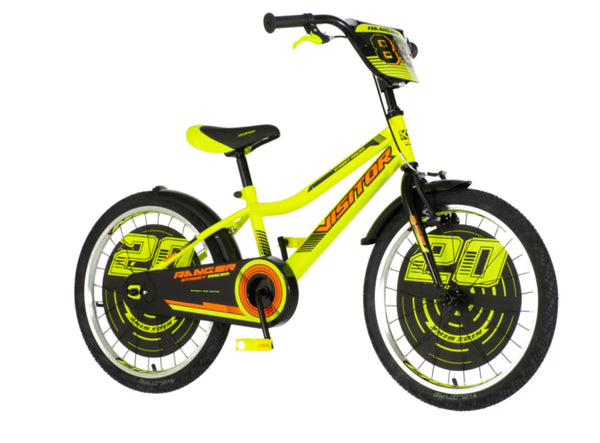 Bicikl kids visitor ranger 20" 10" v-brake  kontra 115-135cm (20") neon žuti uv