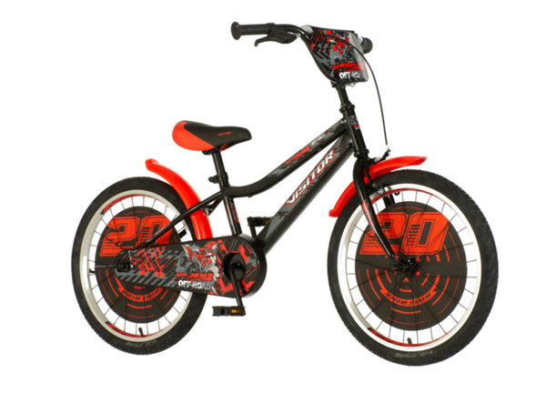 Bicikl kids visitor xtreme 20" 10" v-brake  kontra 115-135cm (20") crno crveni