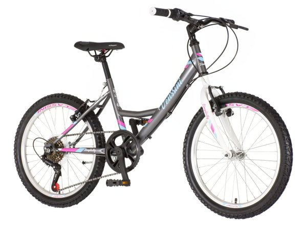 Bicikl junior 20 venssini parma 20" 13" v-brake  6 brzina 120-142cm (xxs)  sivi polu mat
