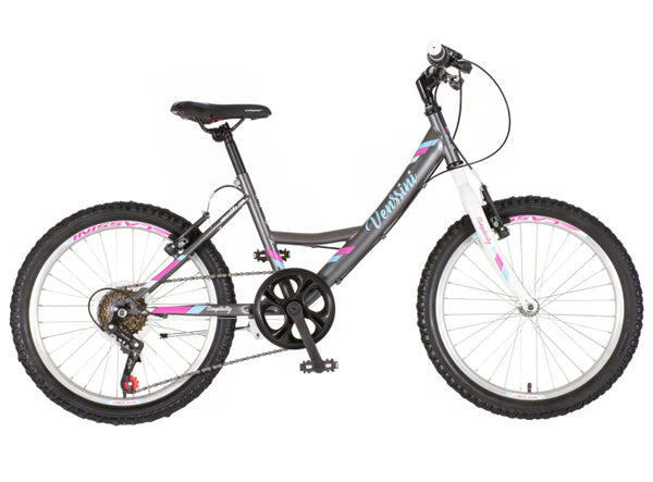 Bicikl junior 20 venssini parma 20" 13" v-brake  6 brzina 120-142cm (xxs)  sivi polu mat