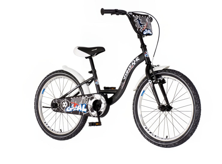 Bicikl kids visitor goal 20" 10" v-brake  kontra 115-135cm (20") crni beli