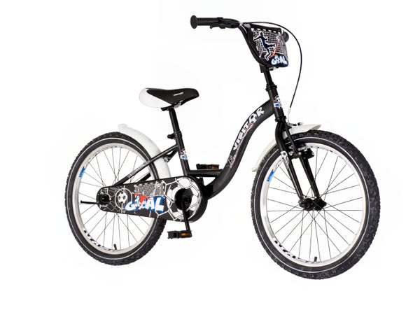 Bicikl kids visitor goal 20" 10" v-brake  kontra 115-135cm (20") crni beli