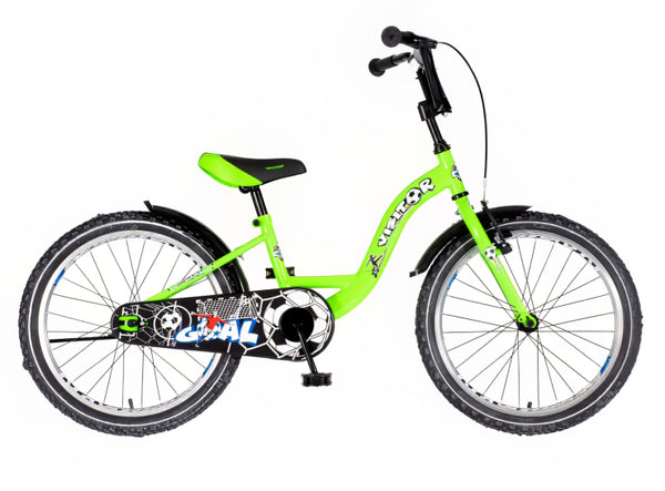 Bicikl kids visitor goal 20" 10" v-brake  kontra 115-135cm (20") neon zeleni