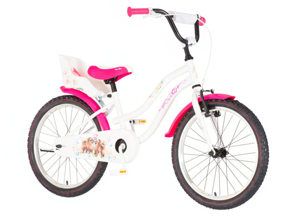 Bicikl kids visitor dog 20" 11" v-brake  kontra 115-135cm (20") belo roze perla