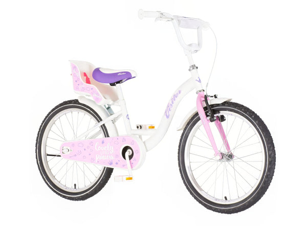 Bicikl kids visitor liloo 20" 10" v-brake kontra 115-135cm (20") belo roze perla