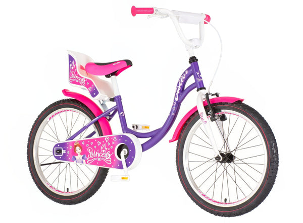 Bicikl kids visitor princess 20" 11" v-brake kontra 115-135cm (20") ljubičasti perla