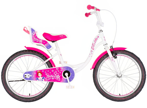Bicikl kids visitor princess 20" 11" v-brake  kontra 115-135cm (20") belo roze perla