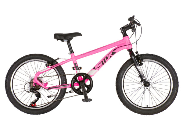 Bicikl junior 20 visitor radiance 20" 11" v-brake  6 brzina 120-142cm (xxs) roze