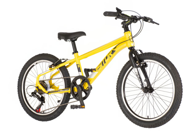 Bicikl junior 20 visitor radiance 20" 11" v-brake  6 brzina 120-142cm (xxs) žuti