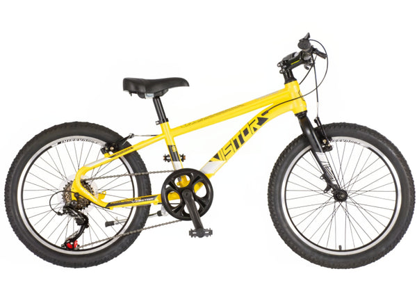 Bicikl junior 20 visitor radiance 20" 11" v-brake  6 brzina 120-142cm (xxs) žuti
