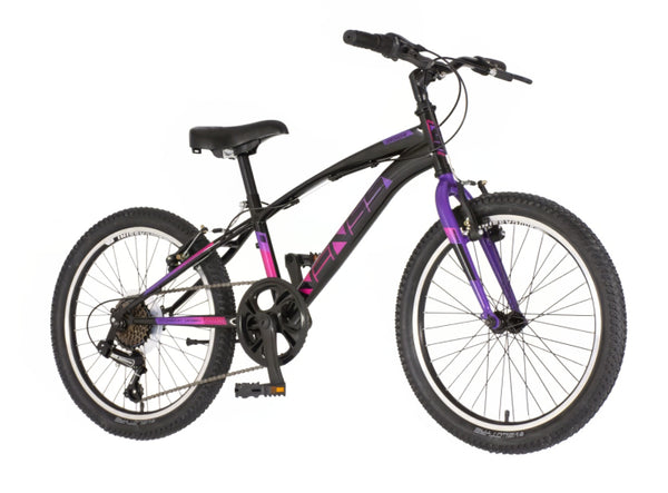 Bicikl junior 20 venssini arcadia 20" 11" v-brake  6 brzina 120-142cm (xxs) crno ljubičasti