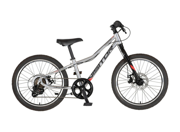 Bicikl junior 20 visitor proxy d2 20" tvrda alu 11" disk dupli 7 brzina 115-135cm (20") srebrni