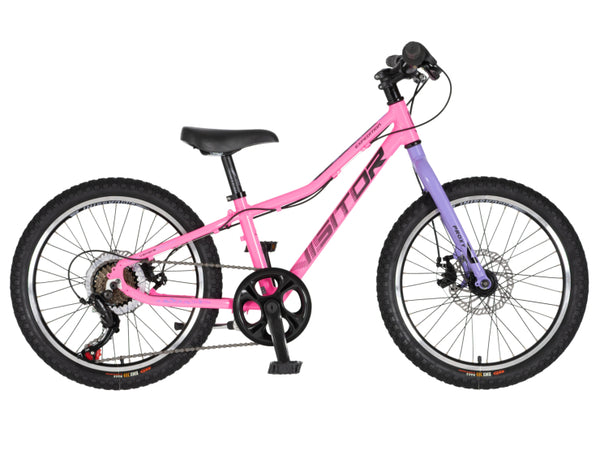 Bicikl junior 20 visitor proxy d2 20" tvrda alu 11" disk dupli 7 brzina 115-135cm (20") roze